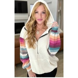 Heimish Skip And Hop Rainbow Sleeve Hoodie S